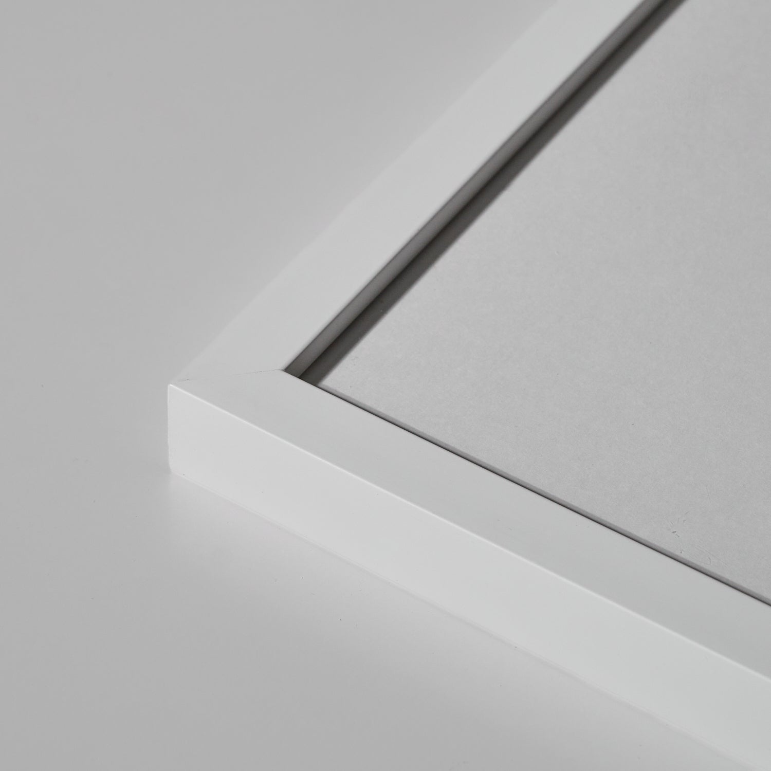 White wooden frame
