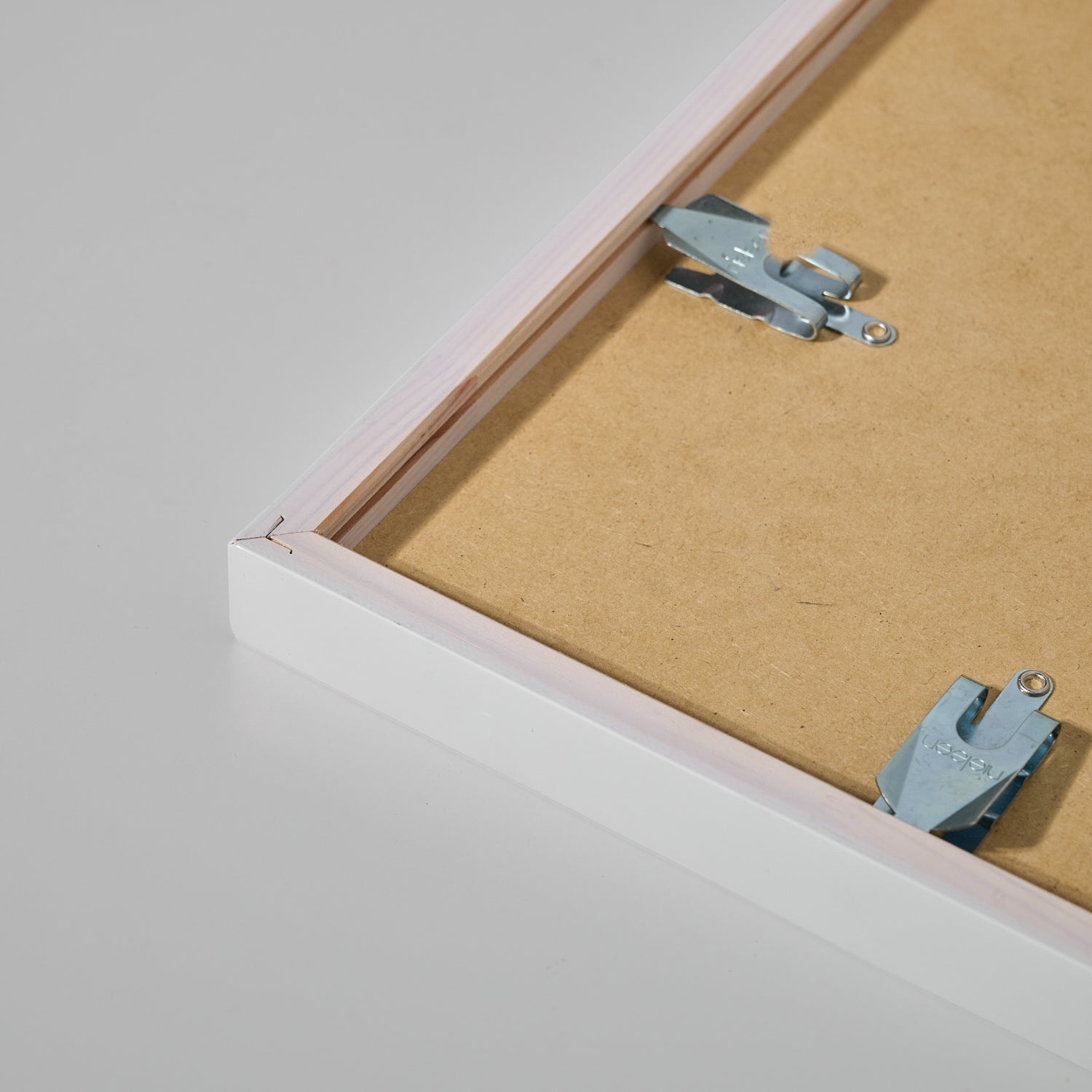 White wooden frame