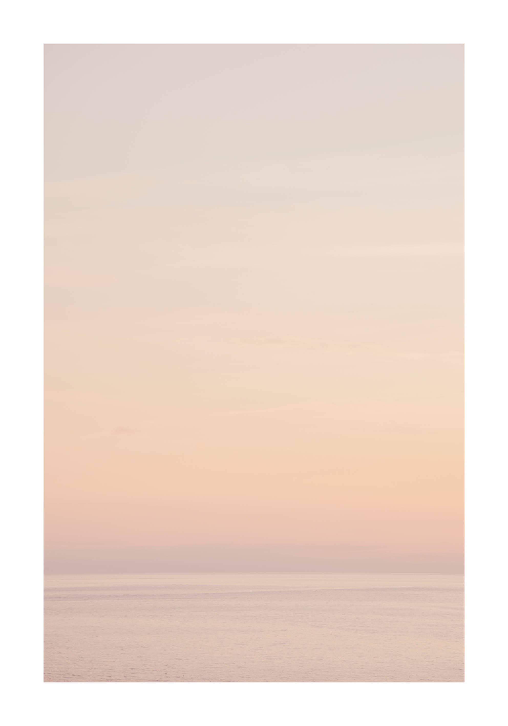 Discover Serenity at Dusk No.1, a minimalist fine art print with soft pastel tones and a calm dusk horizon. Printed in Sweden, exclusive at Monday Gallery.