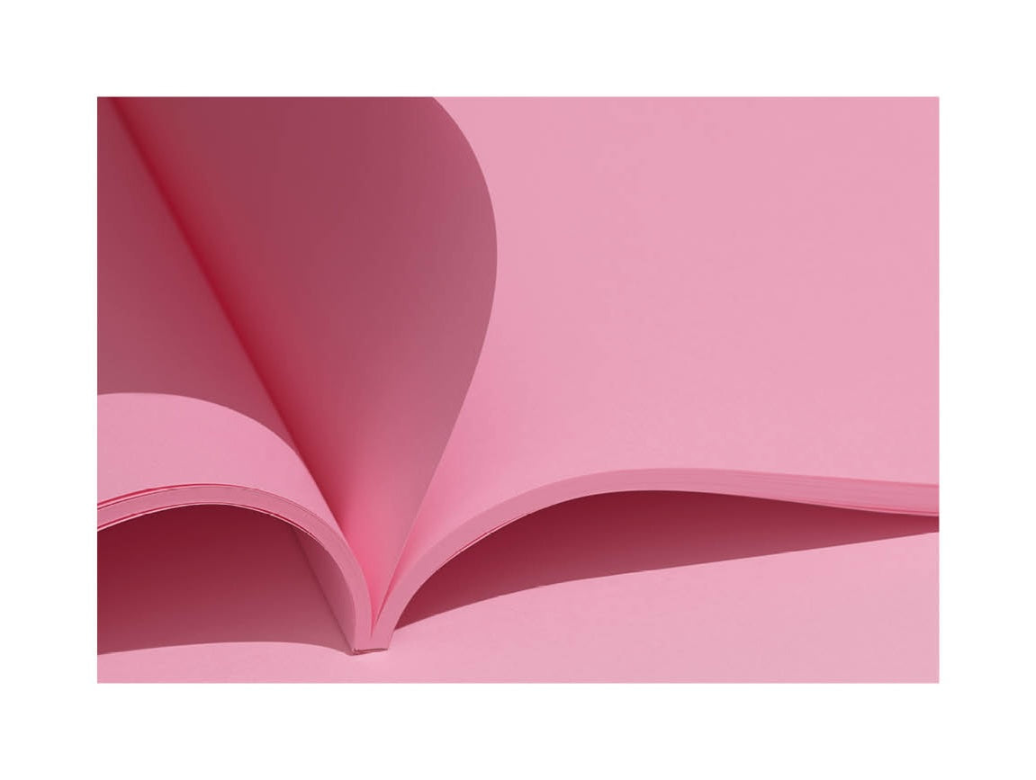 Abstract fine art photograph with soft pink tones and flowing curved forms. Printed in Sweden, exclusive at Monday Gallery.